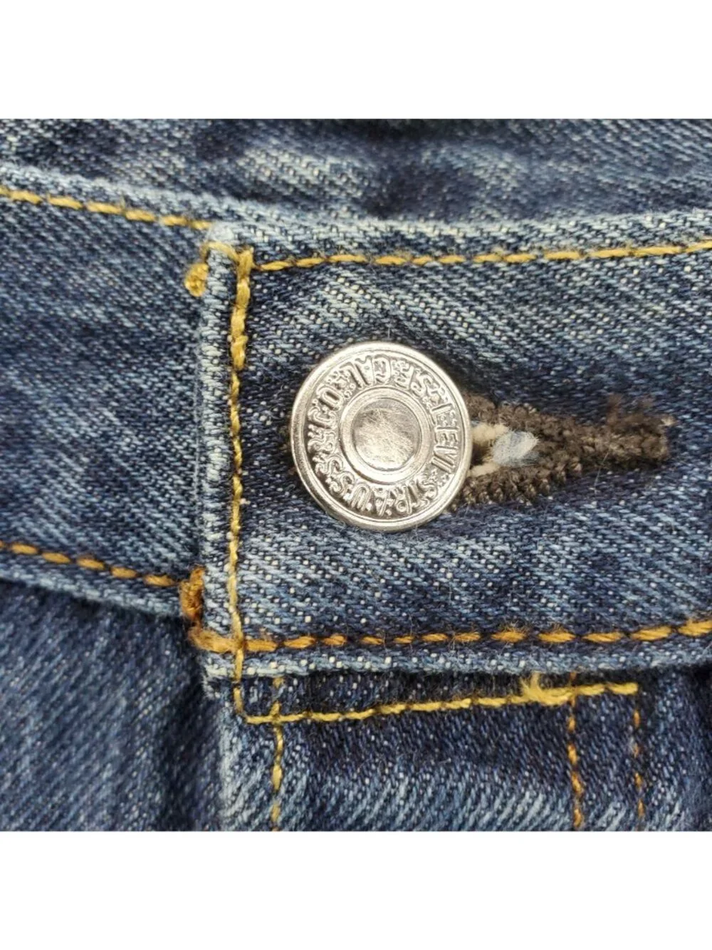 Levis Jeans Mens 38x30 Blue 501 Original Fit Button Fly Denim *Read*